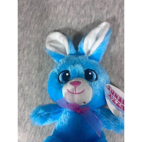 Fuzzy Friends Plush Stuffed Blue Bunny Animal Soft Toy - Picture 4 of 6